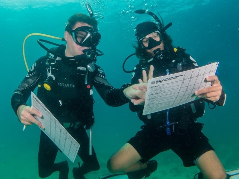 PADI IDC Staff Instructor Evaluation Slates Open Water