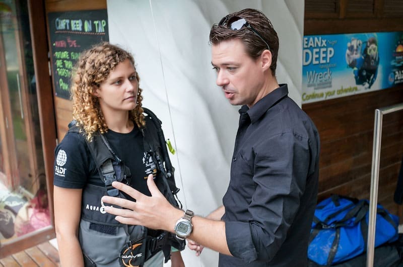 Marcel teaching the Diving Instructor course